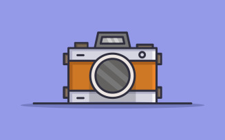Photo camera illustrated in vector