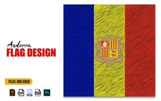 8 September Andorra National Day Flag Design Illustration