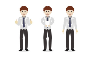 Vectorized business man on background