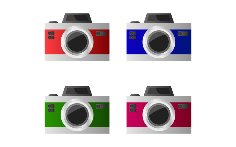Vectorized camera on background Vector Graphic