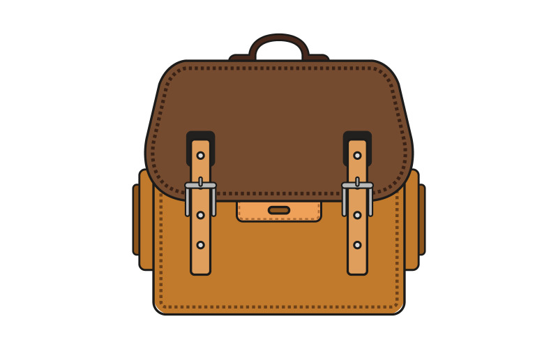 Work bag illustrated on a white background Vector Graphic