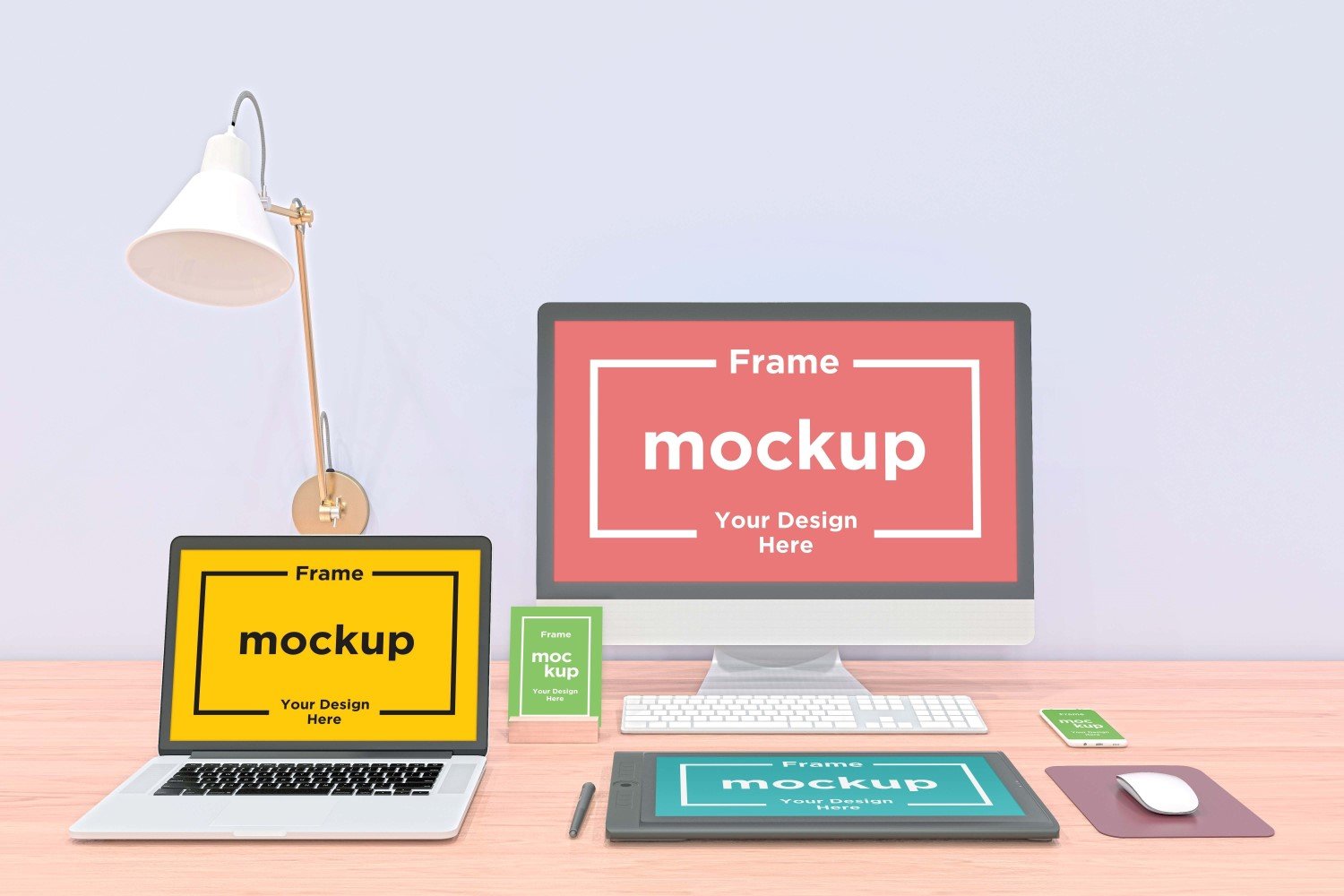 Template #262289 Mockup Workstation Webdesign Template - Logo template Preview