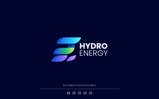 Abstract Energy Gradient Colorful Logo