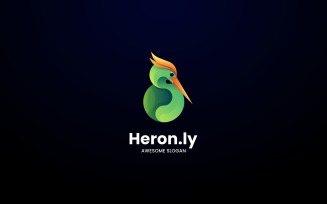 Abstract Heron Gradient Logo Style
