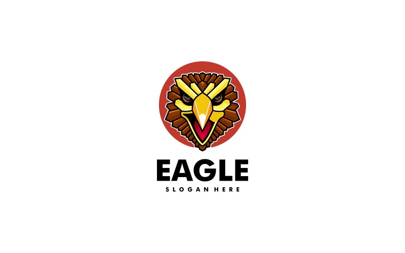 Eagle Head Simple Mascot Logo Style Logo Template