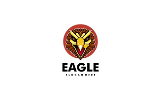 Eagle Head Simple Mascot Logo Style