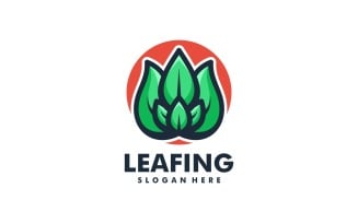 Leaf Simple Mascot Logo Style