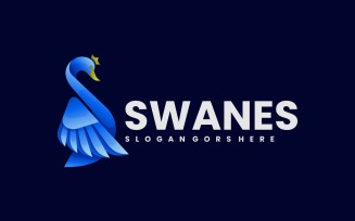Swan Color Gradient Logo Templates