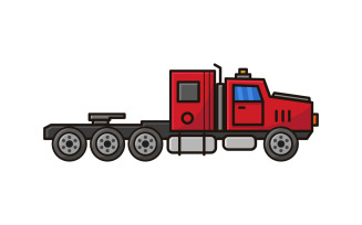 Truck illustrated on white background