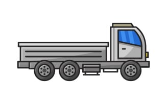 Truck on a white background