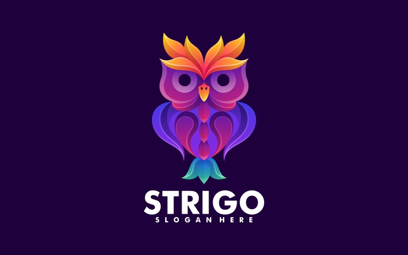 Vector Owl Colorful Logo Design Logo Template