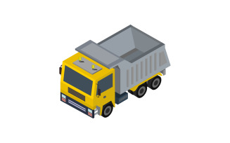 Vectorized illustrated truck on a background