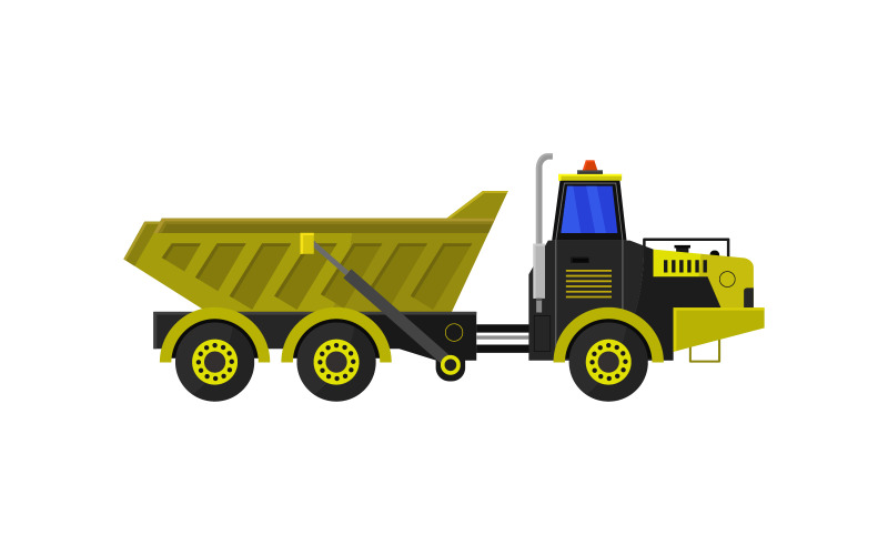 Vectorized illustrated truck on a white background Vector Graphic