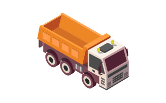 Vectorized illustrated truck on white background
