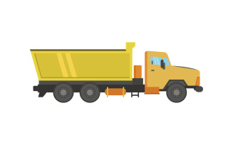 Vectorized illustrated truck on white