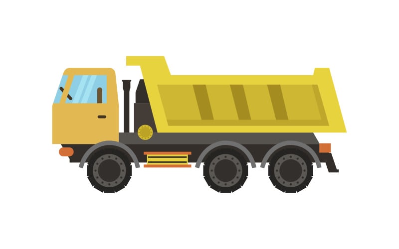 Vectorized truck on a white background Vector Graphic