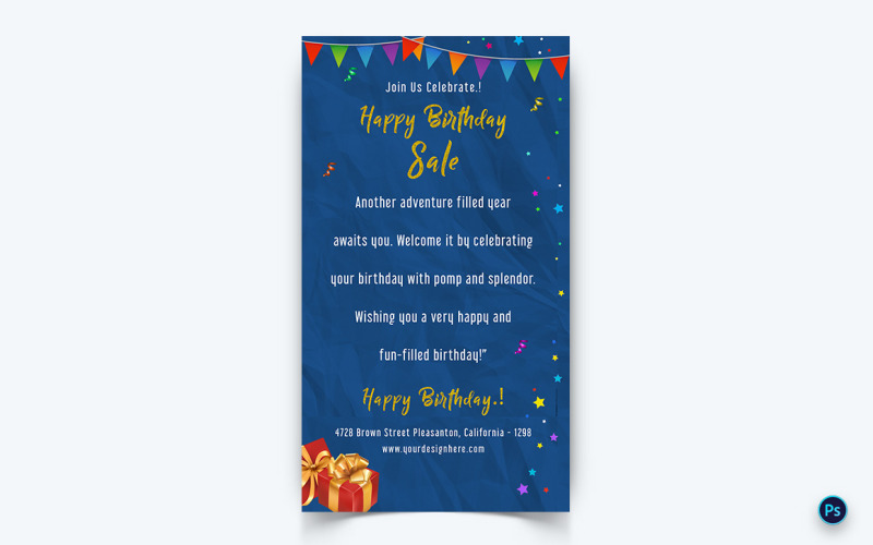 Birthday Party Celebration Social Media Instagram Story Design Template-09