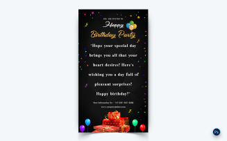 Birthday Party Celebration Social Media Instagram Story Design Template-12