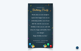 Birthday Party Celebration Social Media Instagram Story Design Template-14