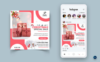 Christmas Offer Sale Celebration Social Media Instagram Post Design-12