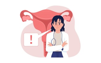 Draw Attention to Woman Reproductive Health Illustration