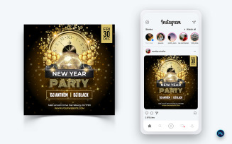 NewYear Party Night Celebration Social Media Instagram Post Design-02