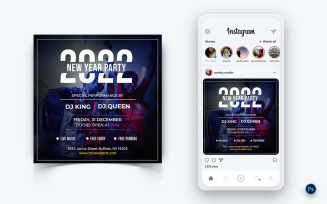 NewYear Party Night Celebration Social Media Instagram Post Design-07