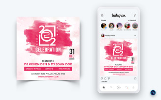 NewYear Party Night Celebration Social Media Instagram Post Design-10