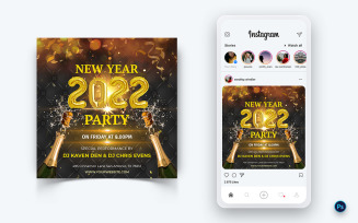 NewYear Party Night Celebration Social Media Instagram Post Design-11