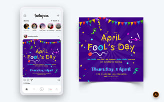 April Fools Day Social Media Post Design Template-01
