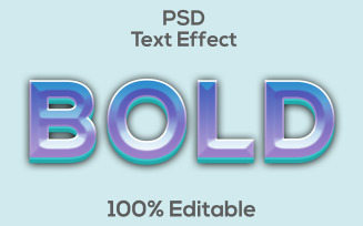 Bold | 3D Bold | Modern Colorful 3d Bold Psd Text Effect