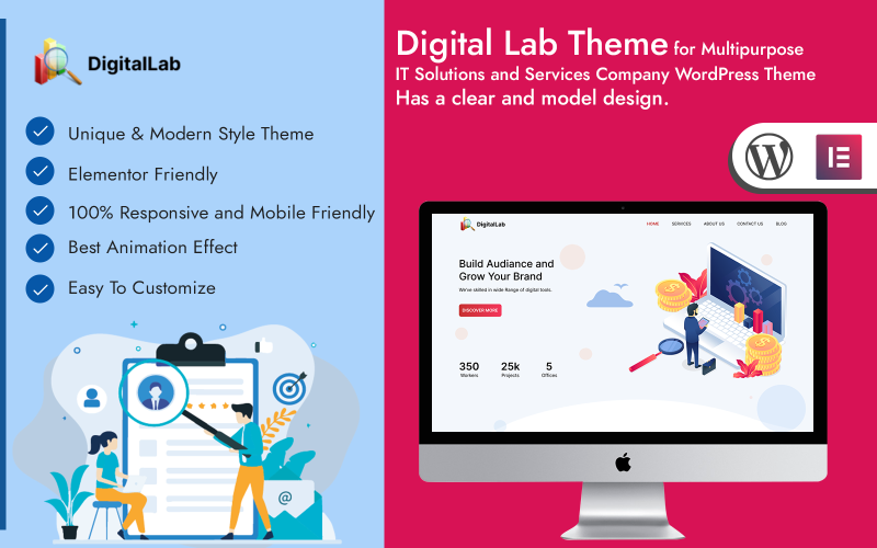 DigitalLab - IT Solutions Company Wordpress Theme WordPress Theme