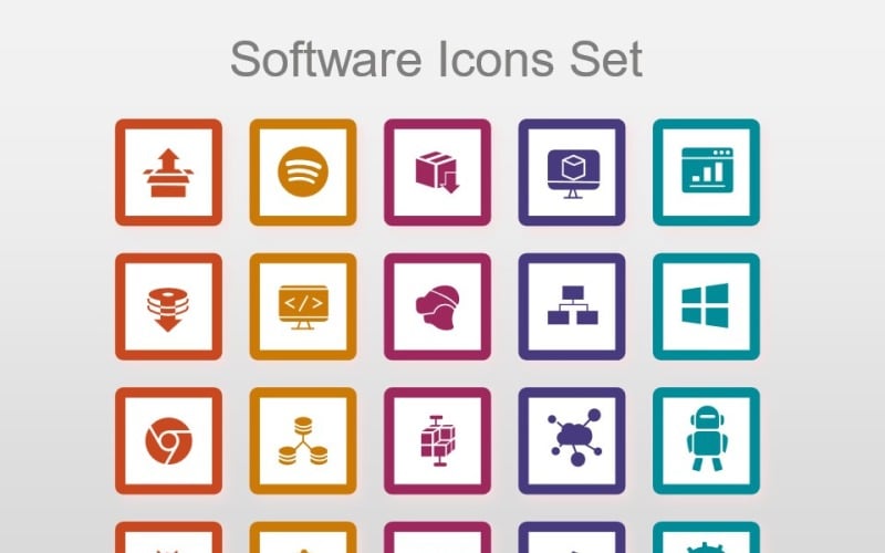 Graphic Set - Software Iconset Template Icon Set