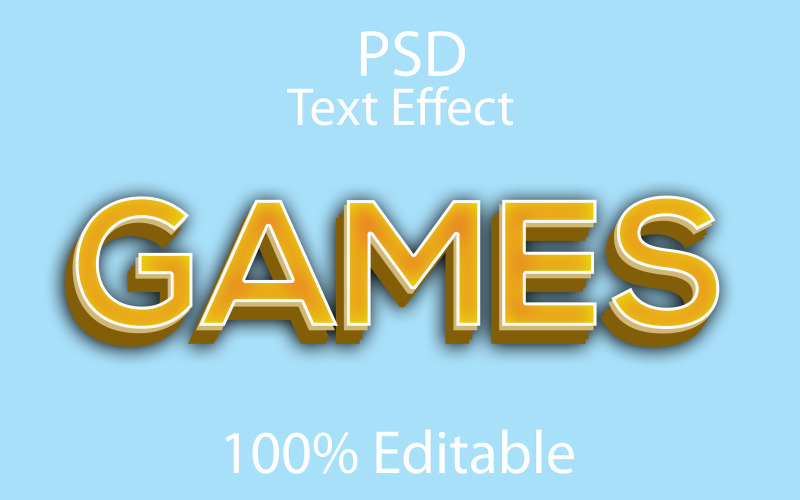 Modern 3D Games | 3d Games Psd Text Effect Illustration