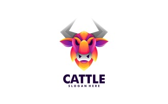 Cattle Gradient Colorful Logo