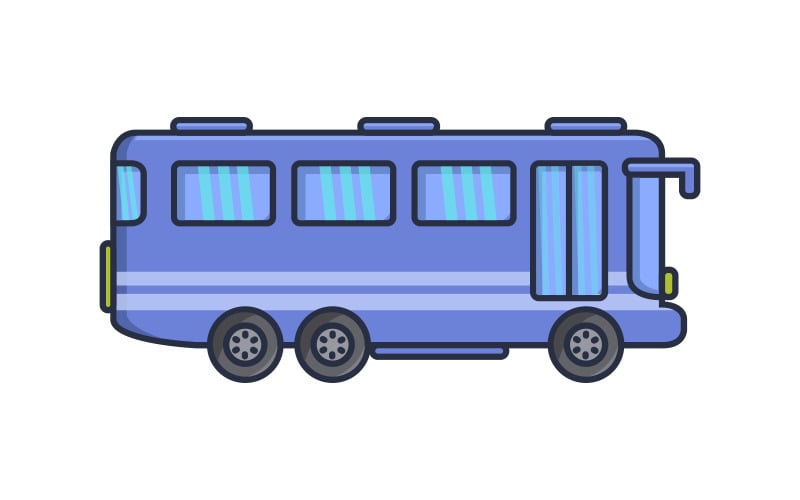City bus on a white background Vector Graphic