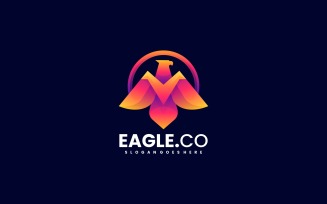 Eagle Bird Gradient Colorful Logo Design