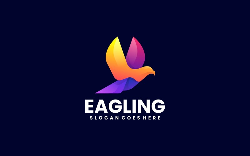 Eagle Colorful Gradient Logo Logo Template
