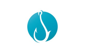 Fishing Hook Vector Logo Design Template V13