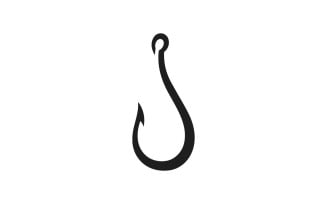Fishing Hook Vector Logo Design Template V7