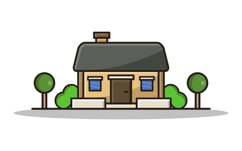 house on a white background Vector Graphic