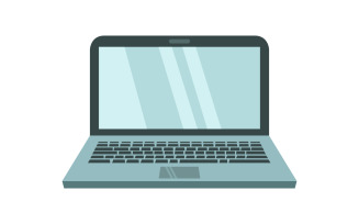 Laptop illustrated on white background