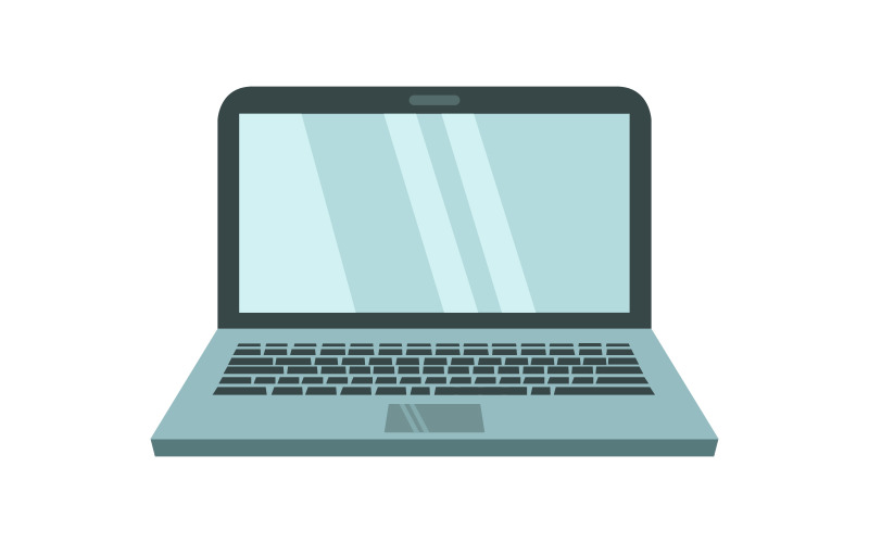 Laptop illustrated on white background Vector Graphic