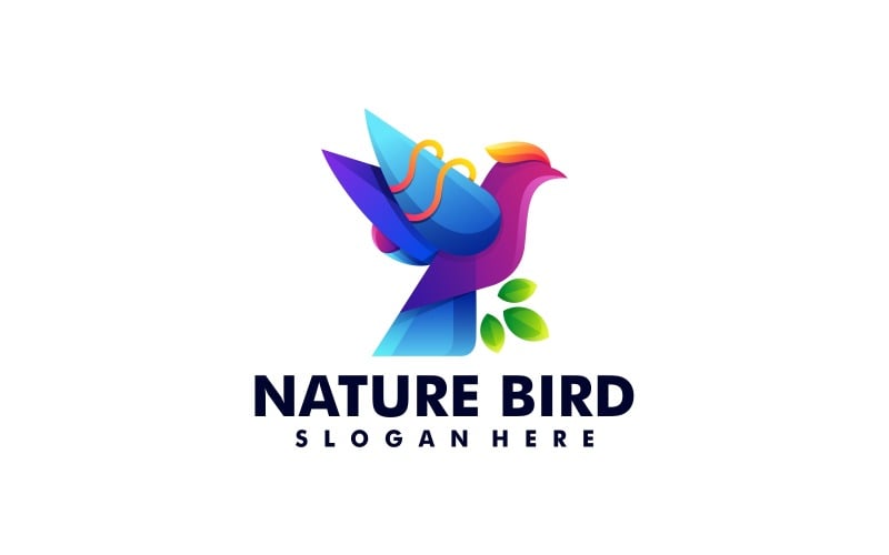 Nature Bird Colorful Logo Template