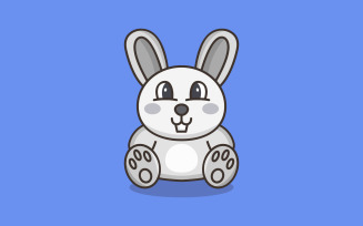Rabbit in vector illustrated on a background