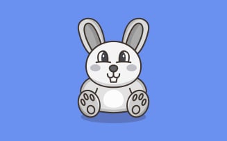 Rabbit in vector illustrated on a background