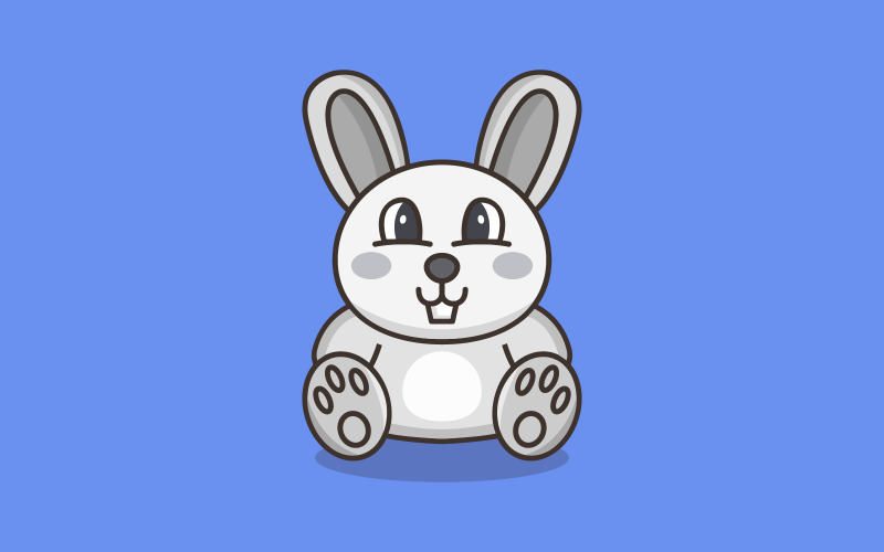 Rabbit in vector illustrated on a background Vector Graphic