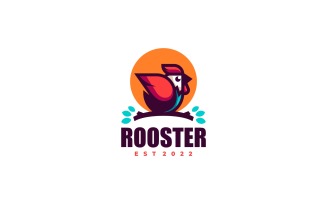 Rooster Color Mascot Logo Design