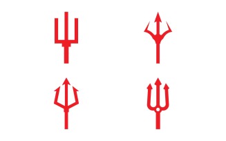 Trident Vector Logo Design Template V10