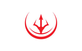 Trident Vector Logo Design Template V6